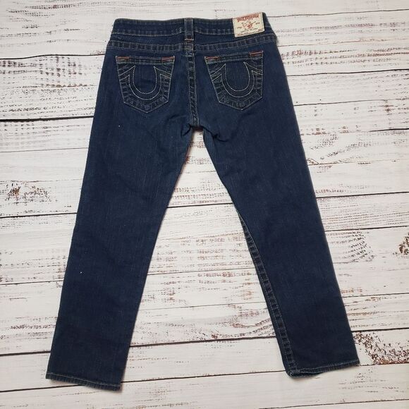 True Religion Lizzy crop Jeans crop Capri size 27 - Picture 2 of 12